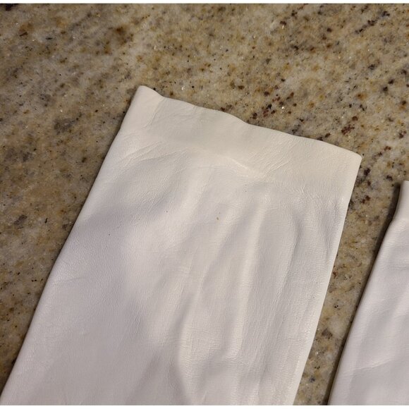 Vintage Women Size M 7 Off-White Soft Kid Leather Formal 8" Gloves Pearly Button - Picture 5 of 14